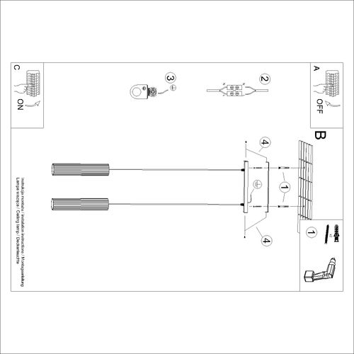 Lampa wisząca KARBON 2 taupe na Arena.pl