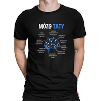 Mózg taty - męska koszulka na prezent Czarny XXL T-shirt  męski DZIEŃ TATY