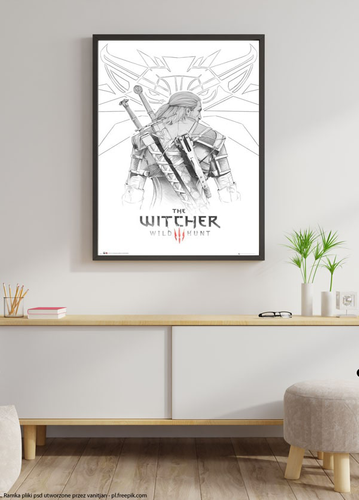 Plakat Wiedźmin Geralt szkic na Arena.pl