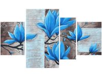 OBRAZ NIEBIESKI KWIAT MAGNOLII