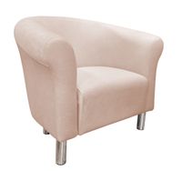 Fotel Milo Mikrofaza 1 jasny beż nogi chrom