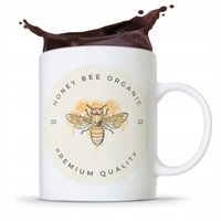 Kubek Prezent Dla Pszczelarza Honey Bee Organic Z Nadrukiem Ze Zdjęciem