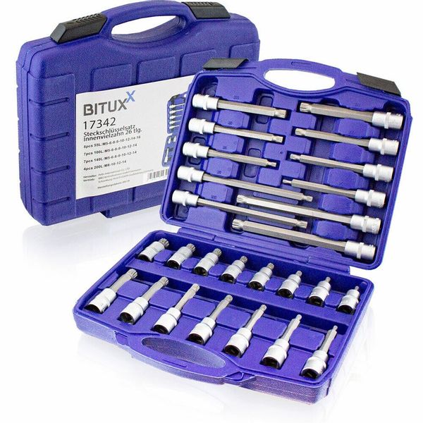 17342 KOMPET KLUCZY NASADOWYCH 26 ELEMENTÓW + WALIZKA STAL zdjęcie 1