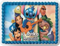 PROSTOKĄTNY OPŁATEK NA TORT A4 20x29CM - STICH STICZ + IMIĘ