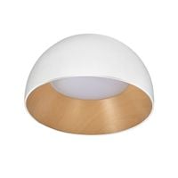 Liguria lampa sufitowa plafon biało drewniany 18W LED 35 cm klosz biały