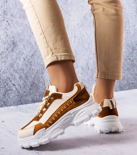 Brązowe masywne sneakersy Éléonore 41 na Arena.pl