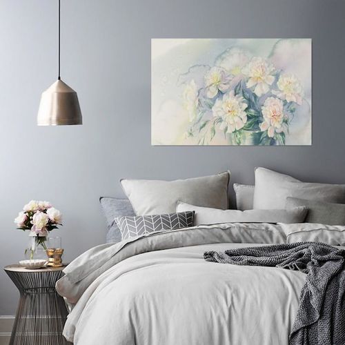 Deco Panel, Białe kwiaty 3 100x70 na Arena.pl