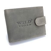 Portfel męski skóra nubuk nap Wild Tiger  - ciemnoszary