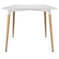 nowoczesny biały kwadratowy stół do salonu jadalni kuchni