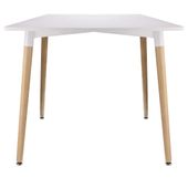 nowoczesny biały kwadratowy stół  do salonu jadalni kuchni