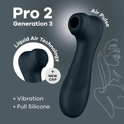 satisfyer pro 2 generation 3 czarny - system air pulse, aplikacja na Arena.pl