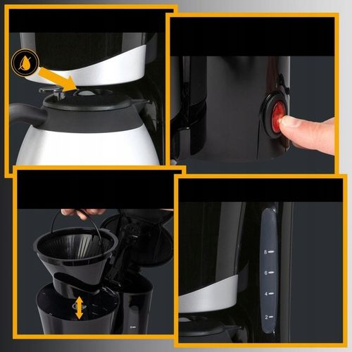 EKSPRES PRZELEWOWY DO KAWY Z TERMOSEM KAWIARKA TERMOS 1L 870W 8-10 FILIŻ na Arena.pl