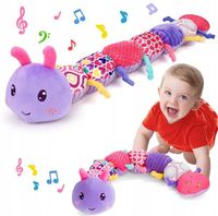 Zabawka Sensoryczna dla Niemowląt Gąsienica Muzyczna Pluszowa Antystresowa