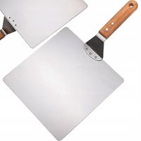 DUŻA ŁOPATA DO PIZZY CHLEBA SZUFLA TACA STAL NIERDZ. INOX KWADRATOWA 30CM