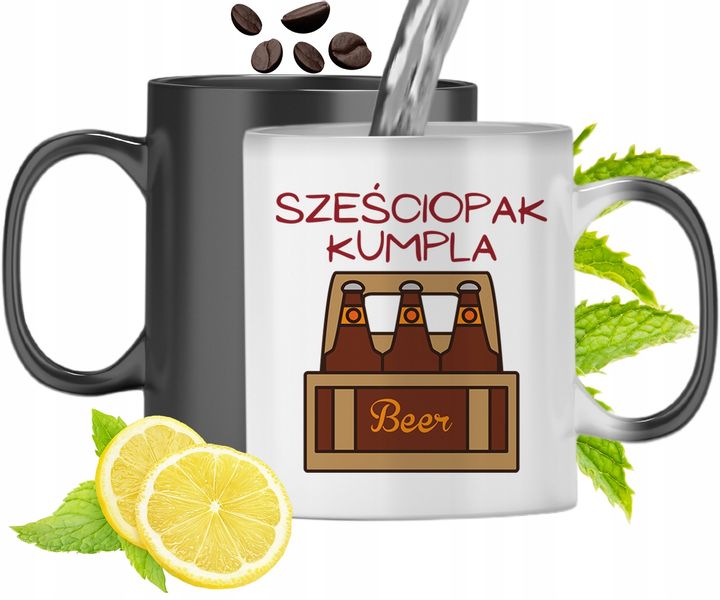 Kubek Magiczny Dla Przyjaciela Zmieniający Kolor Z Nadrukiem Ze Zdjęciem zdjęcie 1