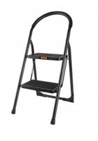 Drabina 2 stopniowa składana stalowa drabinka schodki stopnie z matą domowa