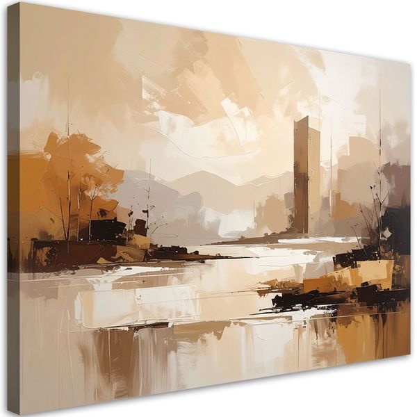 Obraz na płótnie, Beżowy krajobraz 90x60 zdjęcie 1