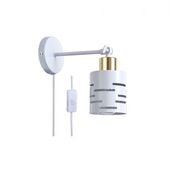 KINKIET LED ELEN 35W BIAŁO ZŁOTY REGULOWANY STALOWY E27