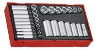 zestaw nasadek calowych chwyt kwadratowy 1/4'' i 3/8'' 32cz - l-68610104
