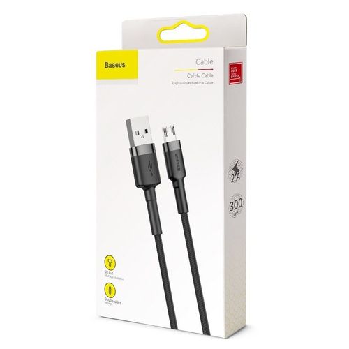 Kabel Micro Usb Baseus Cafule 2A 3M (Czarno-Szary) na Arena.pl