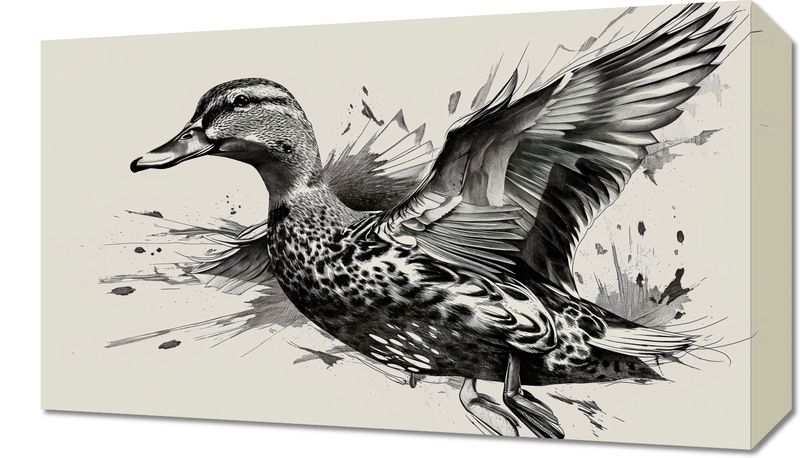 Obraz 50x30cm Gracja Kaczki w Locie zdjęcie 1