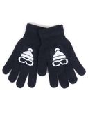 Rękawiczki chłopięce pięciopalczaste czarne z goglami 14 YOCLUB
