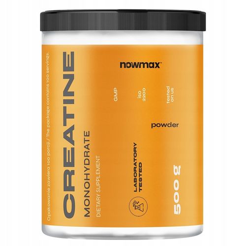 nowmax KREATYNA MONOHYDRAT CREATINE MONOHYDRATE 500 g SIŁA POMPA + WPC na Arena.pl