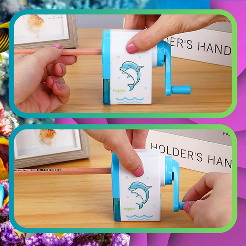 temperówka strugaczka  z pojemnikiem ręczna na korbkę nicekids niebieski na Arena.pl