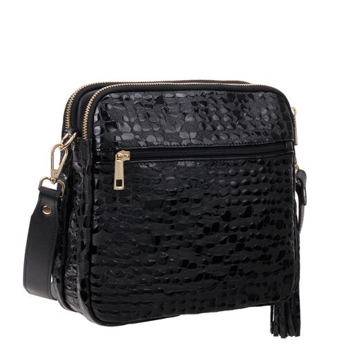 Torebka listonoszka Canaletto ze skóry naturalnej o wzorze kropli TD840s258złote na Arena.pl