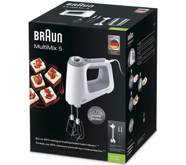 Mikser ręczny Braun MultiMix5 HM5107 9 Biegów 750W do Mieszania Ubijania zdjęcie 5