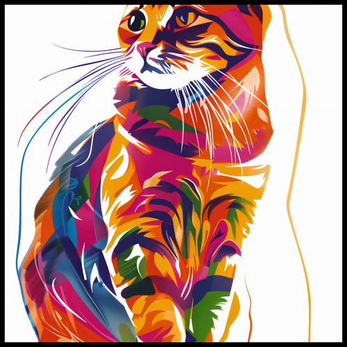 Plakat 70x70cm Nasycony Kot na Arena.pl