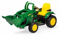 2 x TRAKTOR NA AKUMULATOR PEG PEREGO JOHN DEERE ŁYŻKA + PIASKARKA 12V RADIO