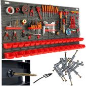 TABLICA WARSZTATOWA ŚCIANKA NARZĘDZIOWA Z KOŁKAMI DO MONTAŻU 160x80cm