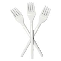 widelec plastikowy biały 16cm 100szt