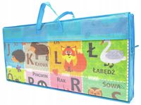 MATA PIANKOWA SZACHOWNICA POLSKI ALFABET 197X177X1 CM DWUSTRONNA DUŻA GRUBA