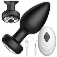 WIBRUJĄCY KOREK ANALNY WIBRATOR Z PILOTEM ZDALNIE STEROWANY ANAL PLUG