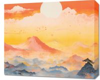 Obraz 60x50cm Świt nad Krainą Ciszych Gór