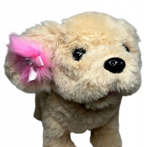 INTERAKTYWNY PIESEK PLUSZOWY NA SMYCZY CHODZĄCY SZCZEKAJĄCY N BATERIE XXL na Arena.pl