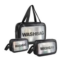 zestaw kosmetyczek 3w1 przenośna kuferek 3 rozmiary czerń ks83cz