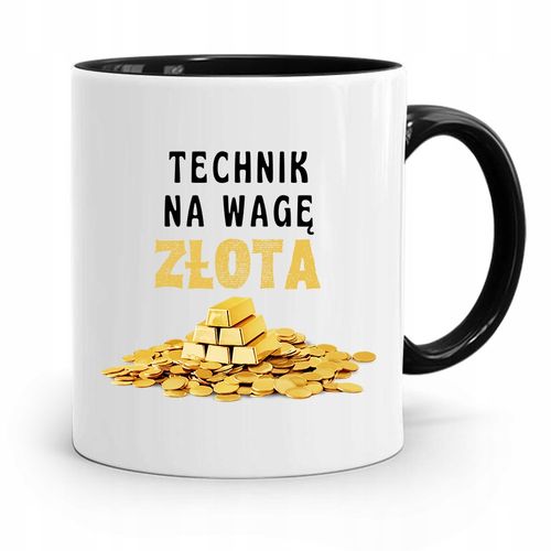 Dla Technika Kubek Czarny Prezent Z Nadrukiem Ze Zdjęciem na Arena.pl