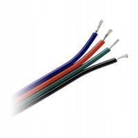 PRZEWÓD KABEL DO TAŚM LED RGB 4x0,35mm² 4-ŻYŁOWY 25 METRÓW