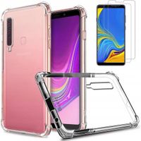 Etui + 2 x szkło hartowane do Samsung Galaxy A50 - przezroczyste