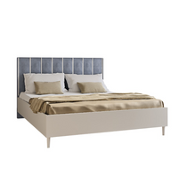 Łóżko Dwuosobowe 160x200 cm + Stoliki Nocne Biały Mat LUXIM MR - 4 Kolory