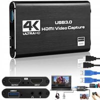 2X KARTA PRZECHWYTU WIDEO USB 3.0 4K Z WEJŚCIEM MIKROFONU
