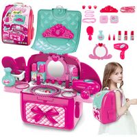 toaletka dla dziewczynki lustro + akcesoria plecak kosmetyki 835 008-963a
