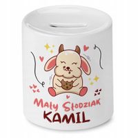 Skarbonka 330 Ml Dla Kamila Syna Dziecka Prezent Z Nadrukiem Ze Zdjęciem