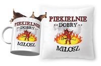 Zestaw Dla Miłosza Poduszka + Kubek Na Prezent Z Nadrukiem Ze Zdjęciem