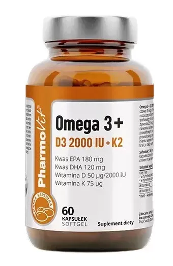 OMEGA-3 + Witaminy D3 + K2 Bezglutenowe 60 KapsuŁek zdjęcie 1