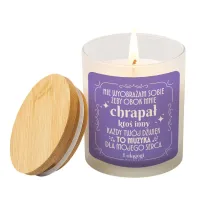 Nie wyobrażam sobie, żeby obok mnie chrapał ktoś inny - świeczka zapachowa