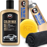 ZESTAW PASTA WOSK KOLORYZUJĄCY DO USUWANIA RYS NA RYSY Z LAKIERU CZARNEGO